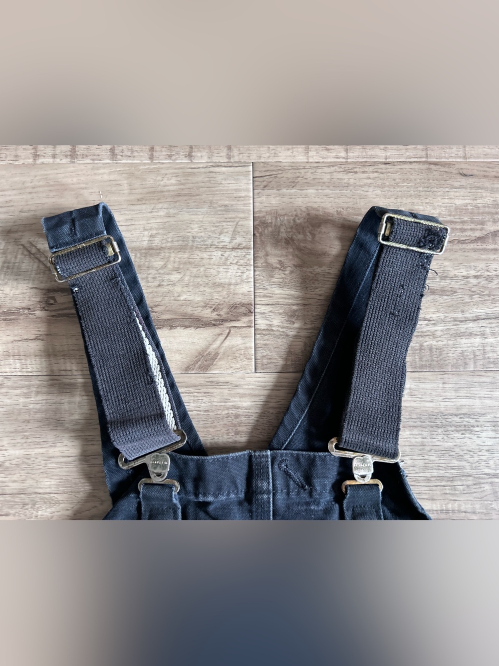 Carhartt black duck Canvas Work Overalls worn workwear - Picture 8 of 10